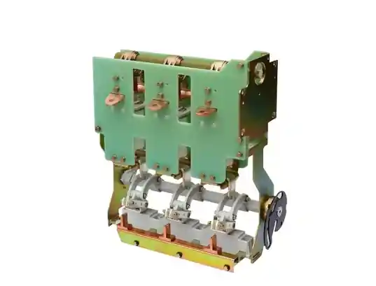 GIS high-voltage circuit breakers inside a modular control room